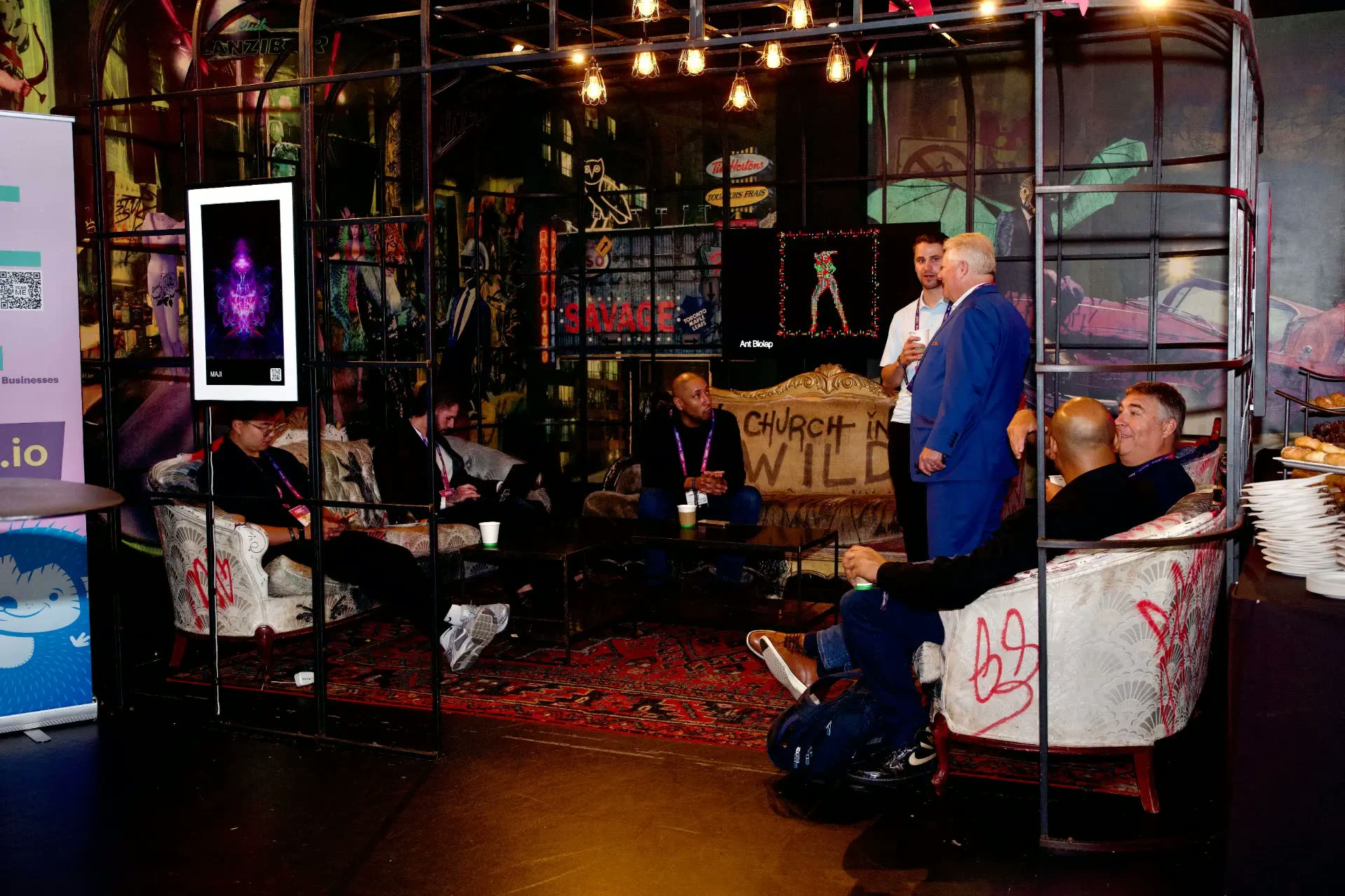 Codes of Reality on screen at the Futurist Conference exhibition hall in Canada